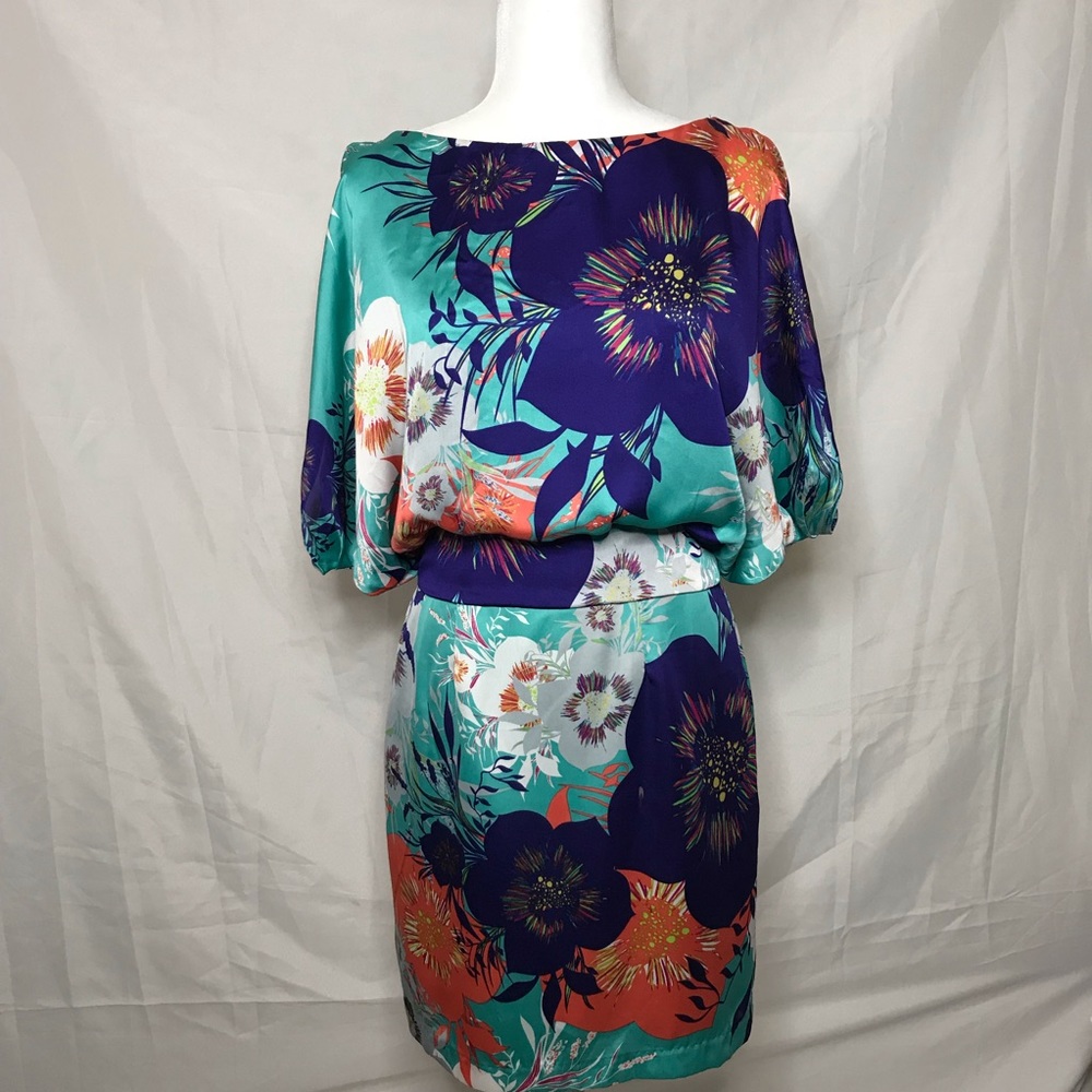 Bisou Bisou Floral Open Sleeve Dress